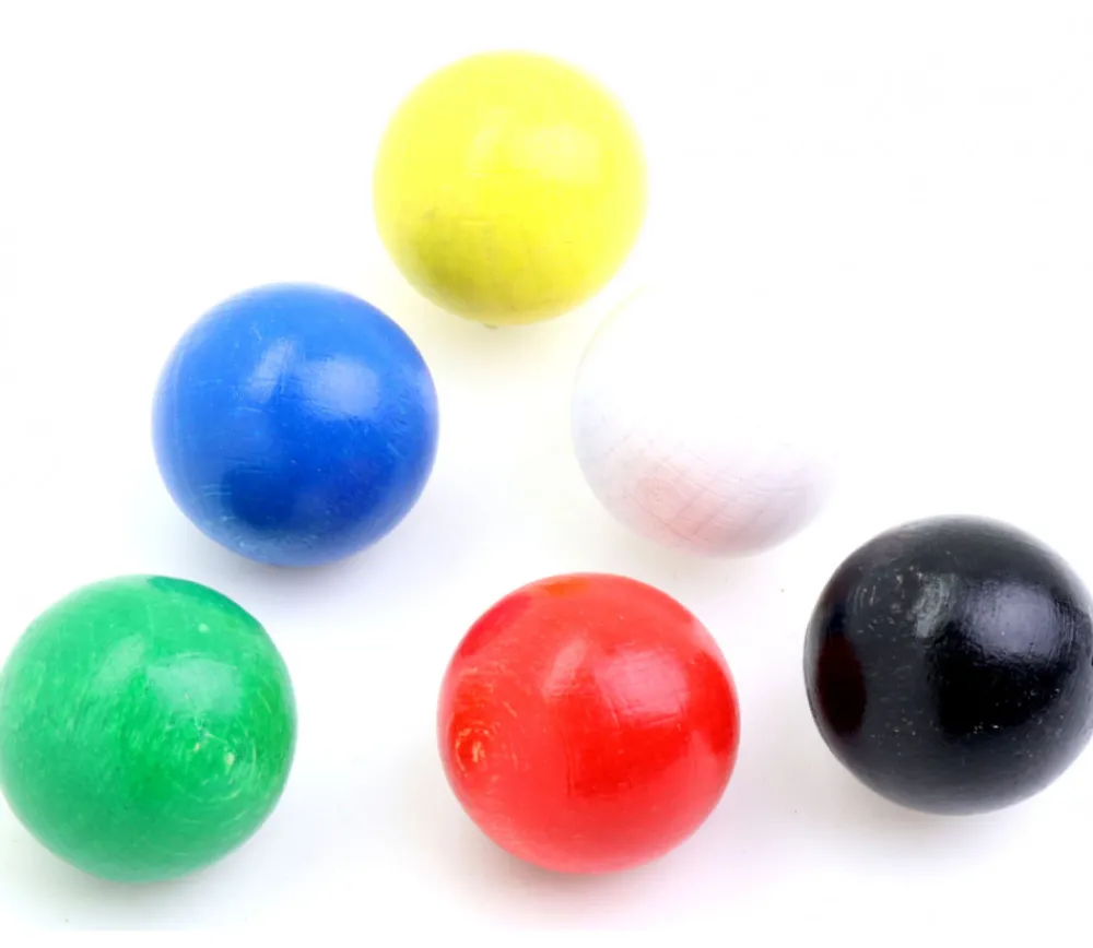 Tout Pour le Jeu Boule 2.5 cm couleur noire en bois - bille hêtre diamètre 25 mm