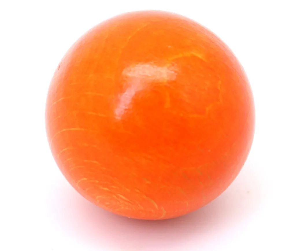 Tout Pour le Jeu Boule 3 cm couleur orange en bois - bille hêtre diamètre 30 mm