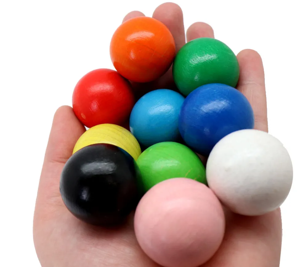 Tout Pour le Jeu Boule 3 cm couleur orange en bois - bille hêtre diamètre 30 mm