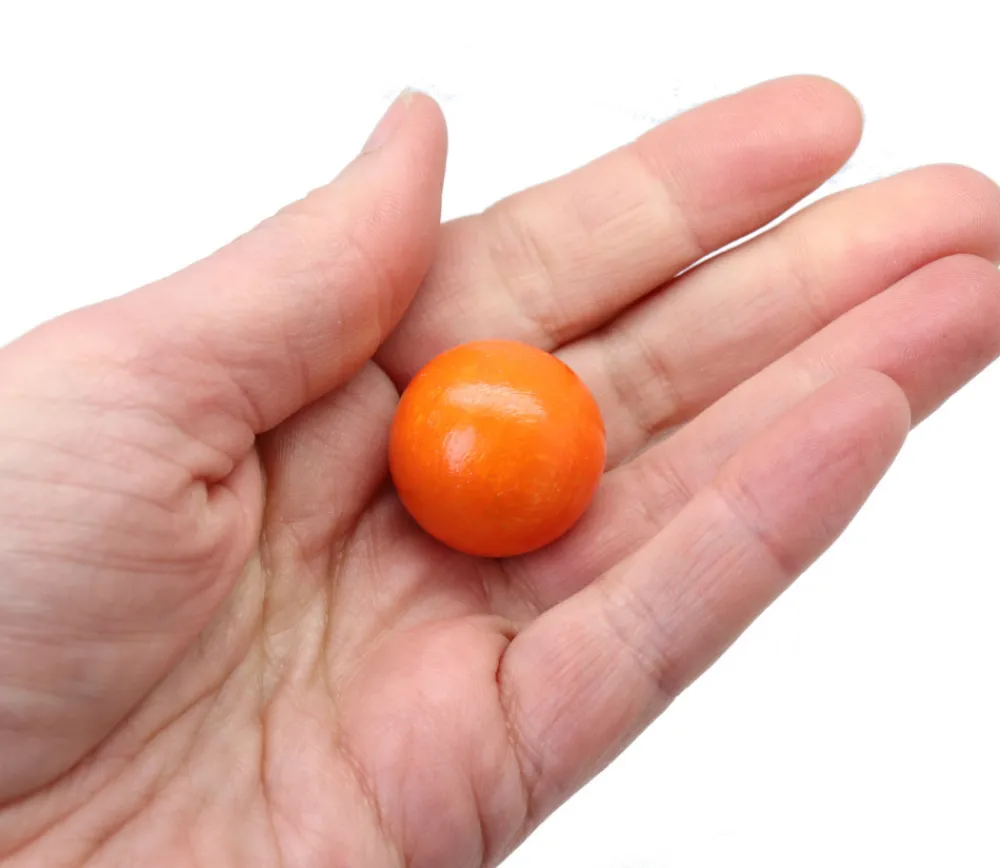 Tout Pour le Jeu Boule 2.5 cm couleur orange en bois - bille hêtre diamètre 25 mm