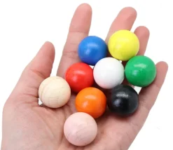 Tout Pour le Jeu Boule 2.5 cm couleur orange en bois - bille hêtre diamètre 25 mm