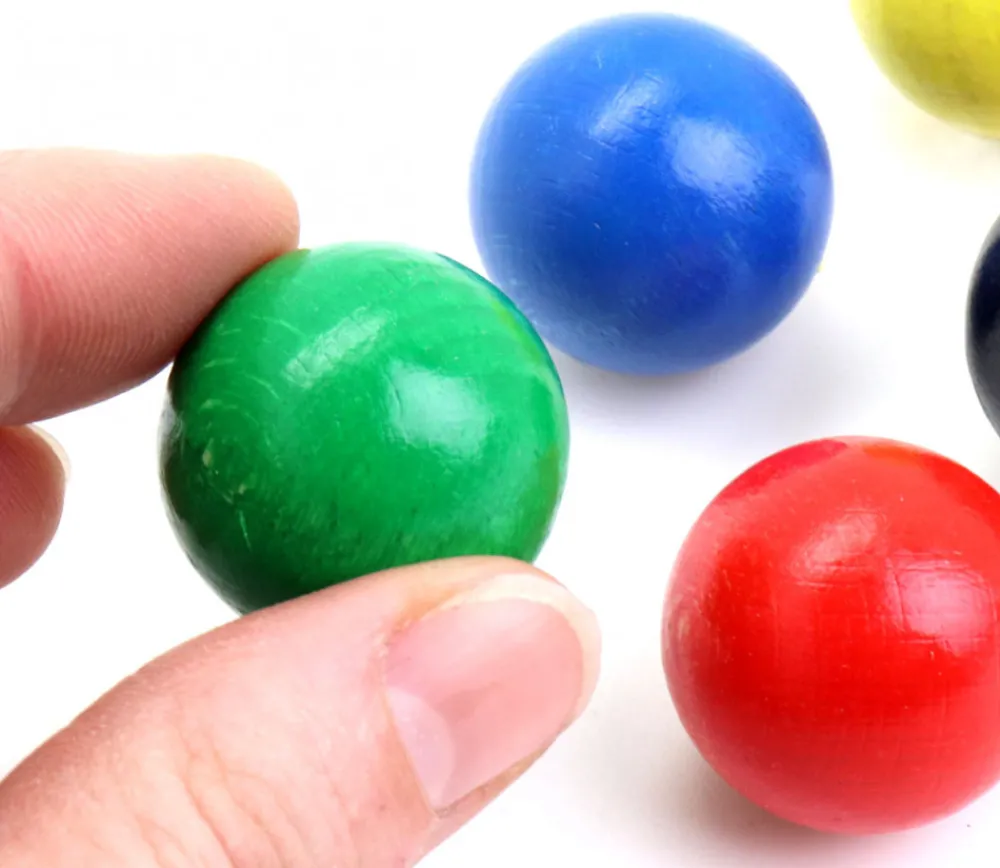 Tout Pour le Jeu Boule 2.5 cm couleur orange en bois - bille hêtre diamètre 25 mm
