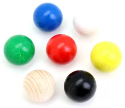 Tout Pour le Jeu Boule 2.5 cm couleur orange en bois - bille hêtre diamètre 25 mm