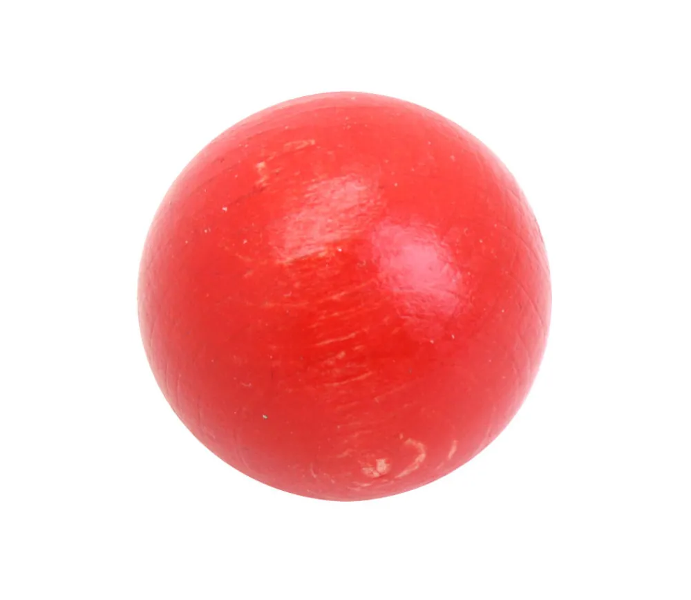 Tout Pour le Jeu Boule 2.5 cm couleur rouge en bois - bille hêtre diamètre 25 mm