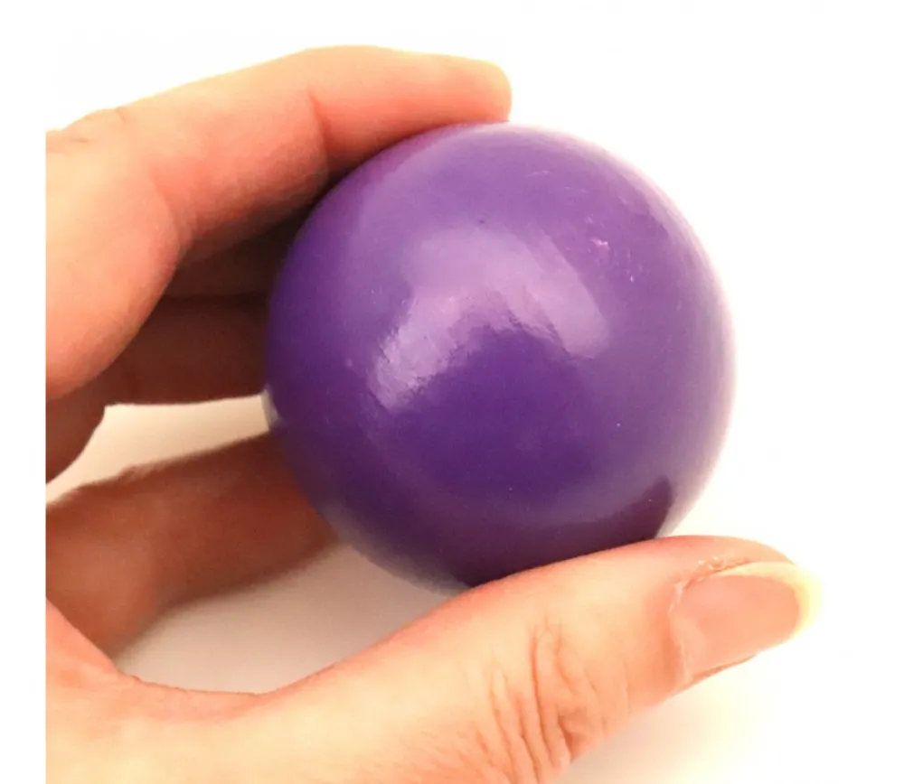 Tout Pour le Jeu Boule 5 cm couleur violette en bois - grosse bille hêtre diamètre 50 mm