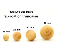 Tout Pour le Jeu Boule 2.5 cm en bois - bille buis diamètre 25 mm
