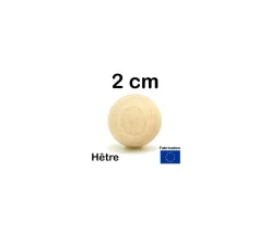Tout Pour le Jeu Boule 2 cm en bois - bille hêtre diamètre 20 mm