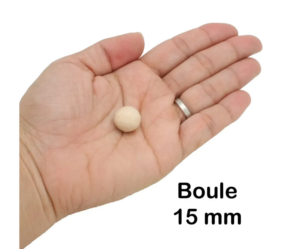 Tout Pour le Jeu Boule 1.5 cm en bois - bille hêtre diamètre 15 mm