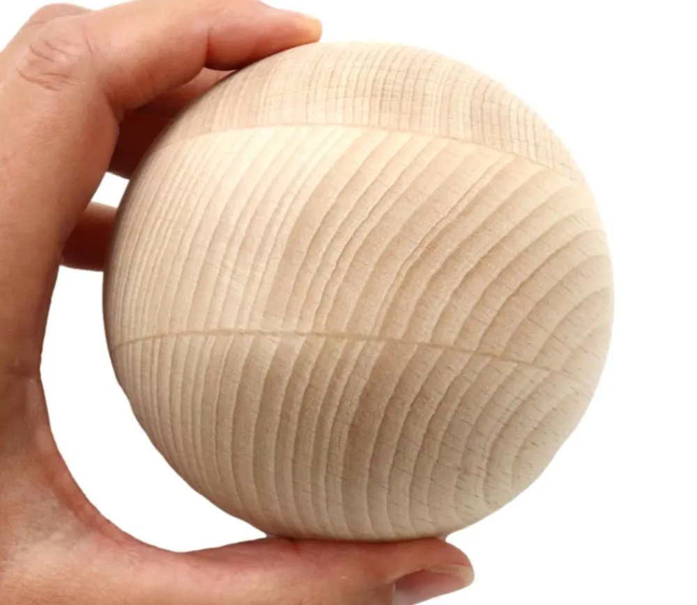 Tout Pour le Jeu Boule 9 cm en bois - grosse boule hêtre diamètre 90 mm
