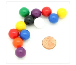 Tout Pour le Jeu Boule en plastique 13 mm diamètre bille à l'unité couleur au choix