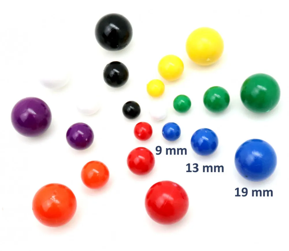 Tout Pour le Jeu Boule en plastique 19 mm diamètre bille couleur au choix