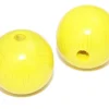Tout Pour le Jeu Boule percée 3 cm couleur jaune en bois - grosse perle hêtre diamètre 30 mm trou 6 mm