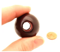 Tout Pour le Jeu Boule percée 3 cm couleur marron en bois - Perle trouée macramé diamètre 30 mm trou 10 mm