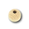 Tout Pour le Jeu Boule percée 1.5 cm en bois - perle trouée hêtre diamètre 15 mm trou de 4 mm