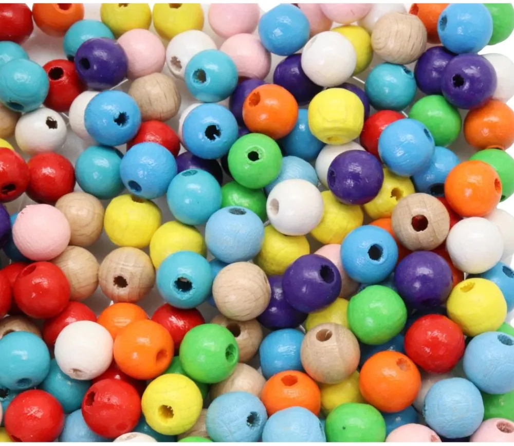Tout Pour le Jeu Boule percée de 8 mm en bois- Mini perle trou 2.5 mm