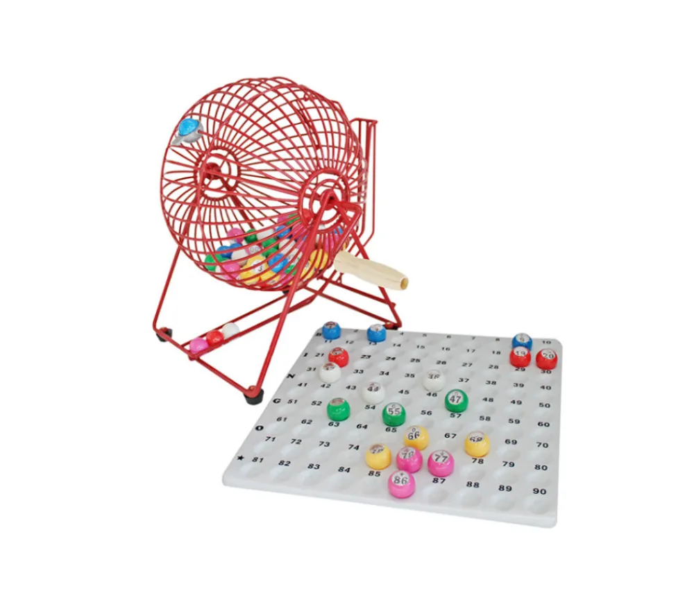 Tout Pour le Jeu Boulier de loto sphère 23 cm +90 boules + plateau de tirage