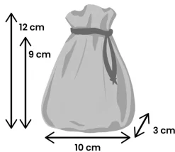 Tout Pour le Jeu Bourse petit Sac daim gris 10x12 cm
