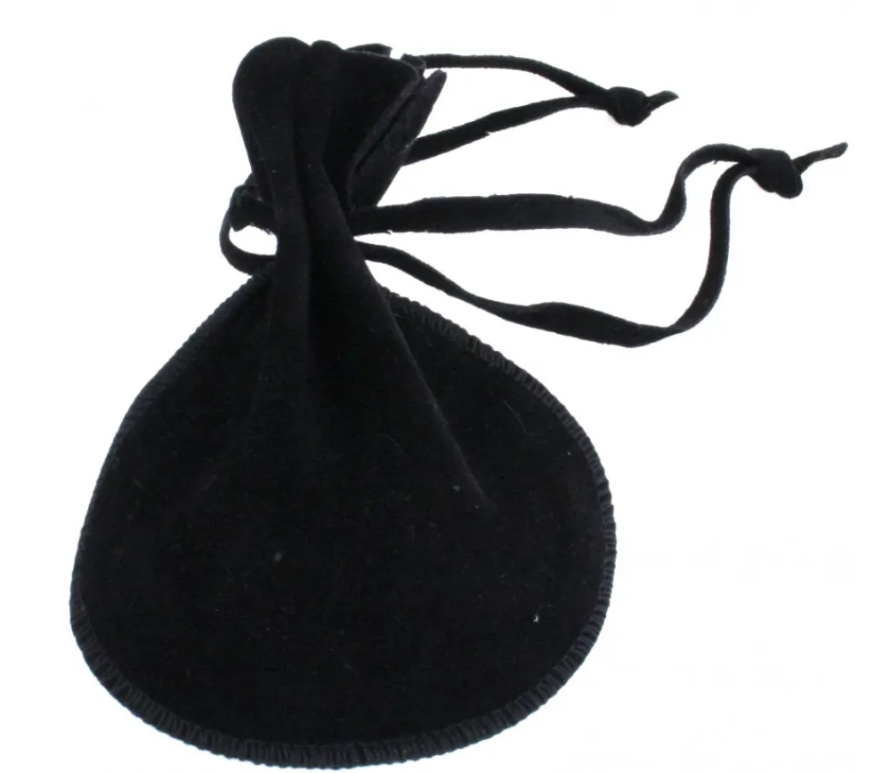 Tout Pour le Jeu Bourse petit Sac en daim noir 10x12 cm