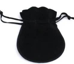 Tout Pour le Jeu Bourse petit Sac en daim noir 10x12 cm
