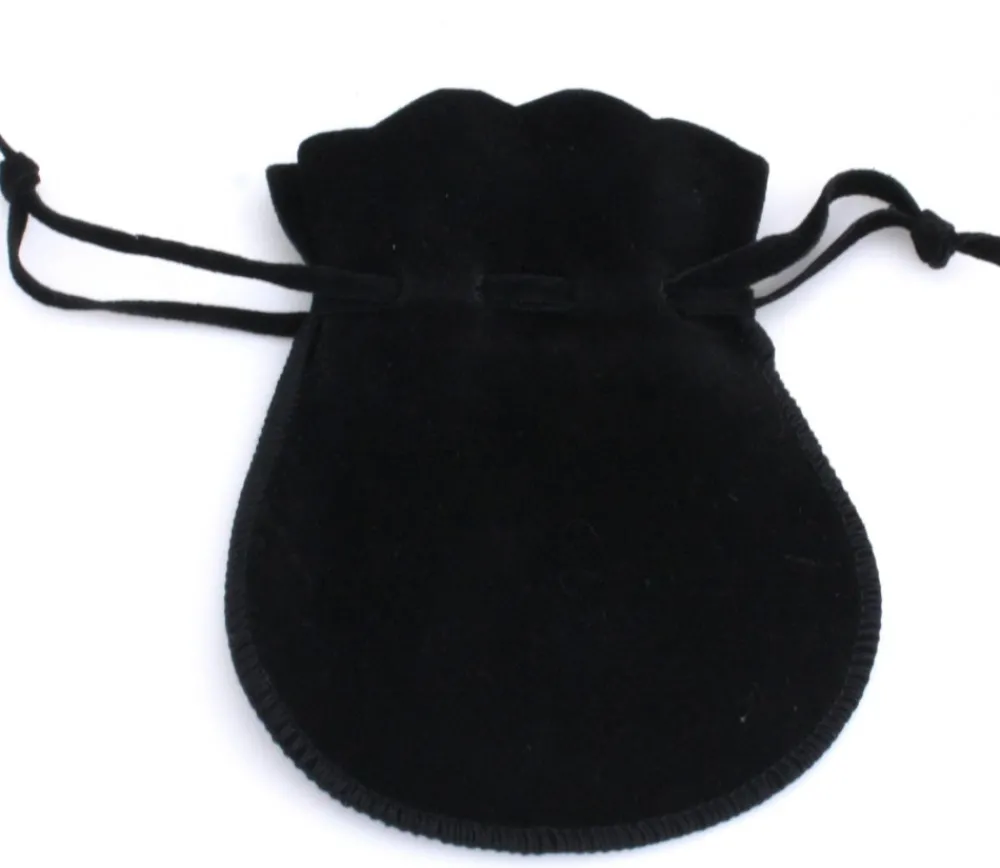 Tout Pour le Jeu Bourse petit Sac en daim noir 10x12 cm