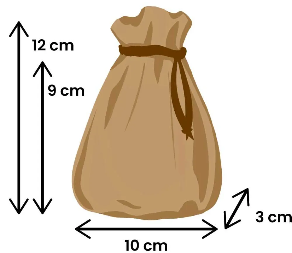 Tout Pour le Jeu Bourse petit Sac marron clair daim 10x12 cm