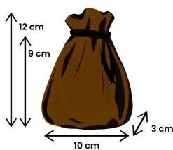 Tout Pour le Jeu Bourse petit Sac marron foncé daim 10x12 cm