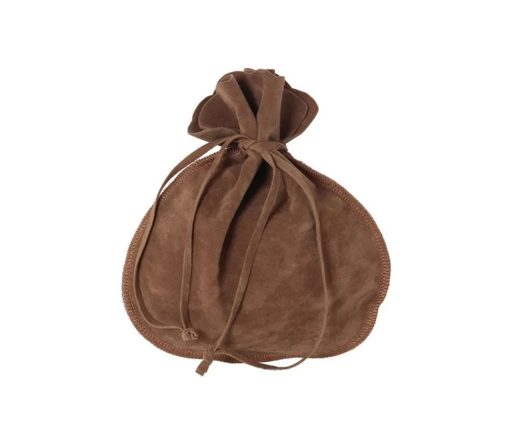Tout Pour le Jeu Bourse sac 17 x 18 cm daim marron clair