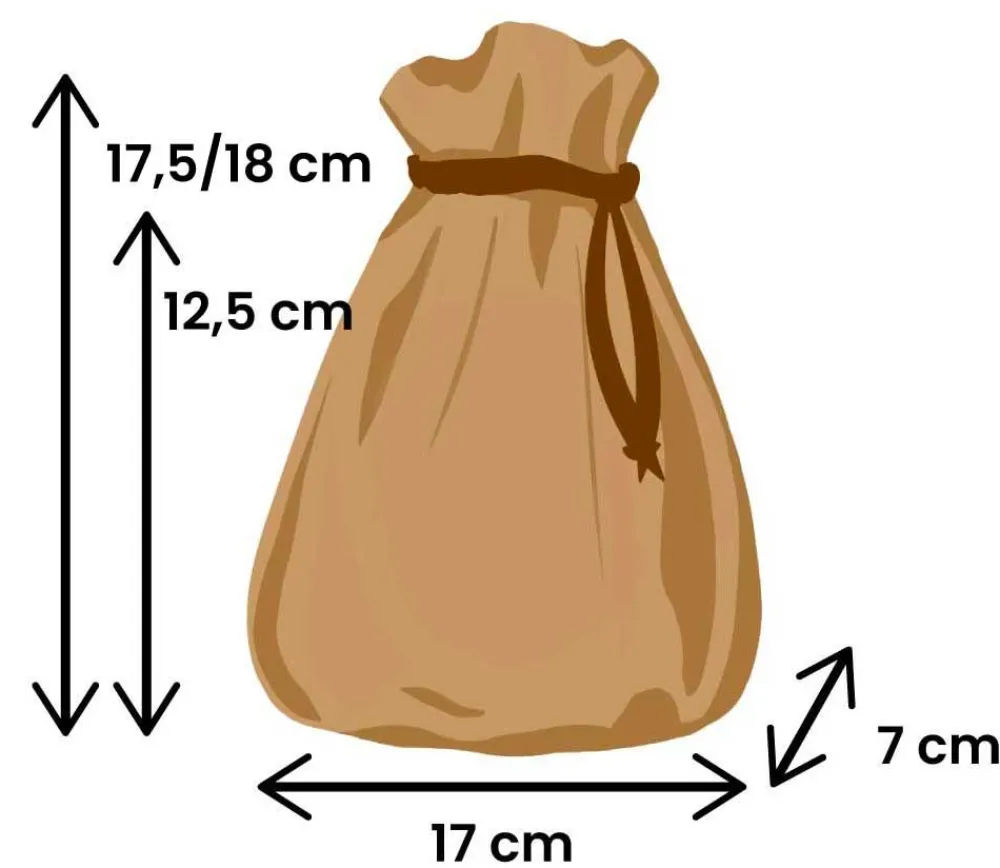 Tout Pour le Jeu Bourse sac 17 x 18 cm daim marron clair