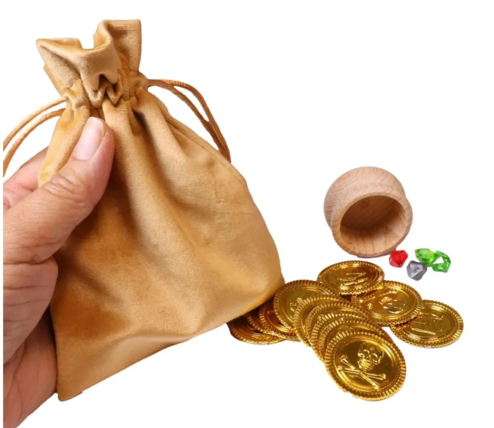 Tout Pour le Jeu Bourse sac 11 x 15 cm velours ultra épais beige vide