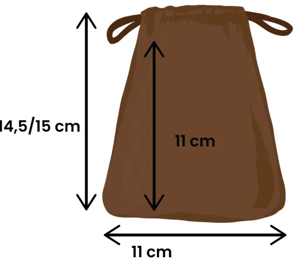 Tout Pour le Jeu Bourse sac 11 x 15 cm velours ultra épais beige vide