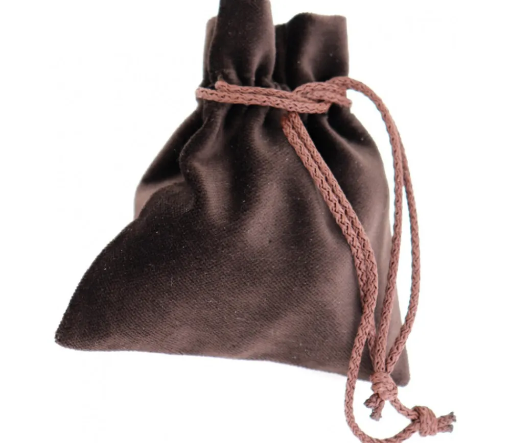 Tout Pour le Jeu Bourse sac 11 x 15 cm velours ultra épais brun vide