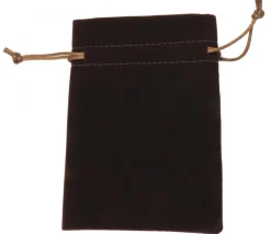 Tout Pour le Jeu Bourse sac 11 x 15 cm velours ultra épais brun vide