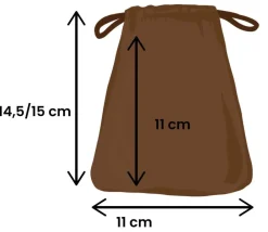 Tout Pour le Jeu Bourse sac 11 x 15 cm velours ultra épais brun vide