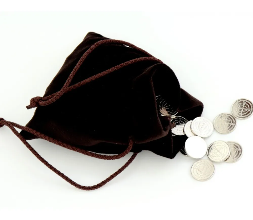 Tout Pour le Jeu Bourse sac 11 x 15 cm velours ultra épais brun vide