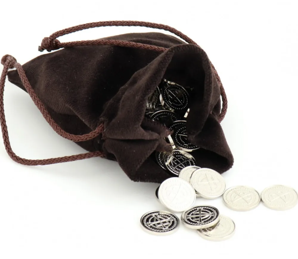 Tout Pour le Jeu Bourse sac 11 x 15 cm velours ultra épais brun vide