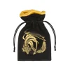Tout Pour le Jeu Bourse sac noir Dragon golden doré 15 x 10 cm