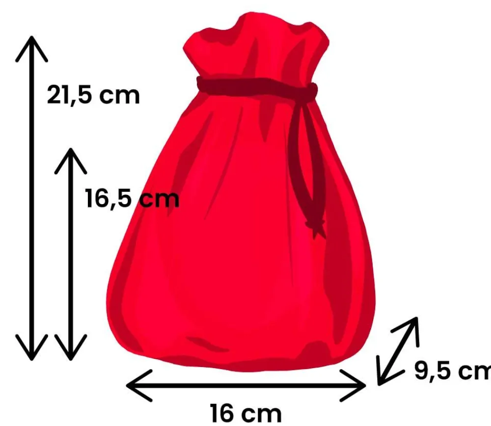 Tout Pour le Jeu Bourse Sac velours rouge big 215 x 160 mm
