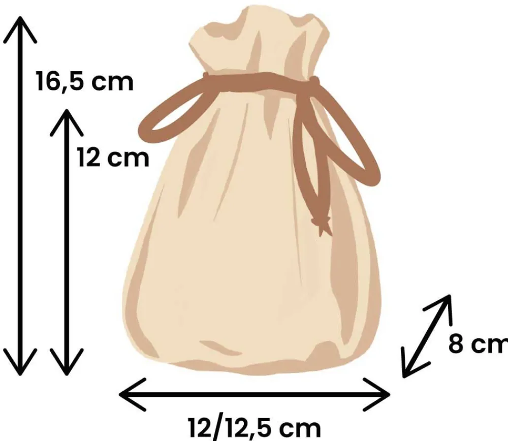 Tout Pour le Jeu Bourse Sac velours standard 165 x 125 mm beige