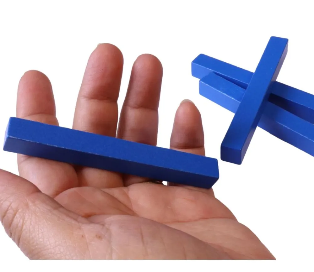 Tout Pour le Jeu Bâtonnet stick rectangulaire 9 cm en bois bleu 90 mm