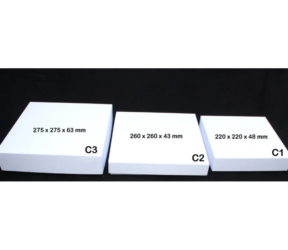 Tout Pour le Jeu C1 Boite jeu carré 220 x 220 x 48 mm blanche à personnaliser
