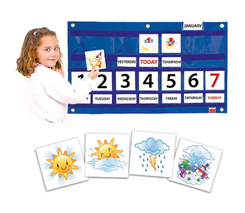 Tout Pour le Jeu Calendrier hebdomadaire mural avec pochettes 78 x 43 cm