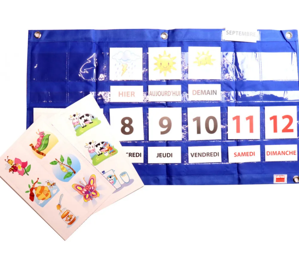 Tout Pour le Jeu Calendrier hebdomadaire mural avec pochettes 78 x 43 cm