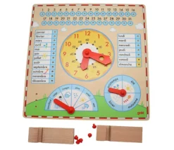 Tout Pour le Jeu Calendrier horloge en bois 35 cm