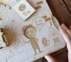 Tout Pour le Jeu Calendrier perpétuel maisonnette tout en bois pour enfants