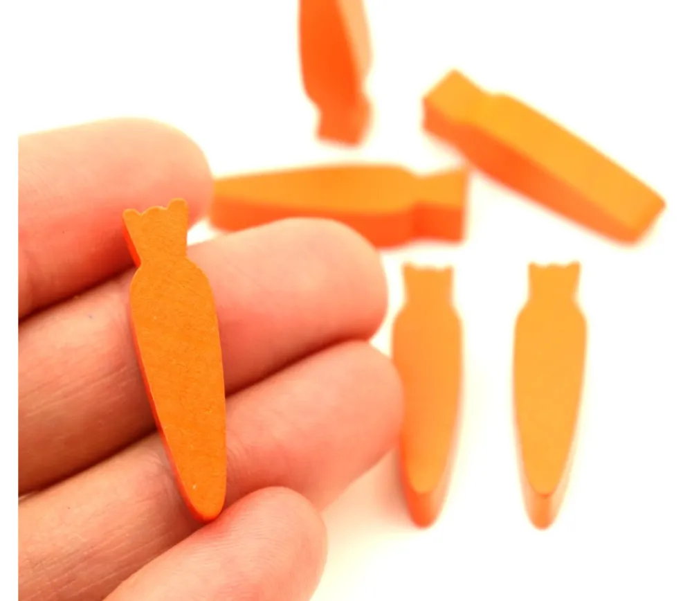 Tout Pour le Jeu Carotte bois orange 6.5 x 8 x 30 mm pion