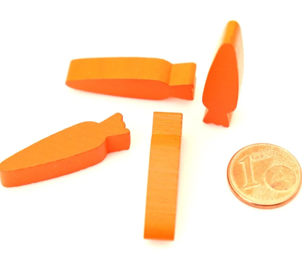 Tout Pour le Jeu Carotte bois orange 6.5 x 8 x 30 mm pion