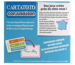 Tout Pour le Jeu Cartatoto Conjugaison apprendre en s'amusant 110 cartes