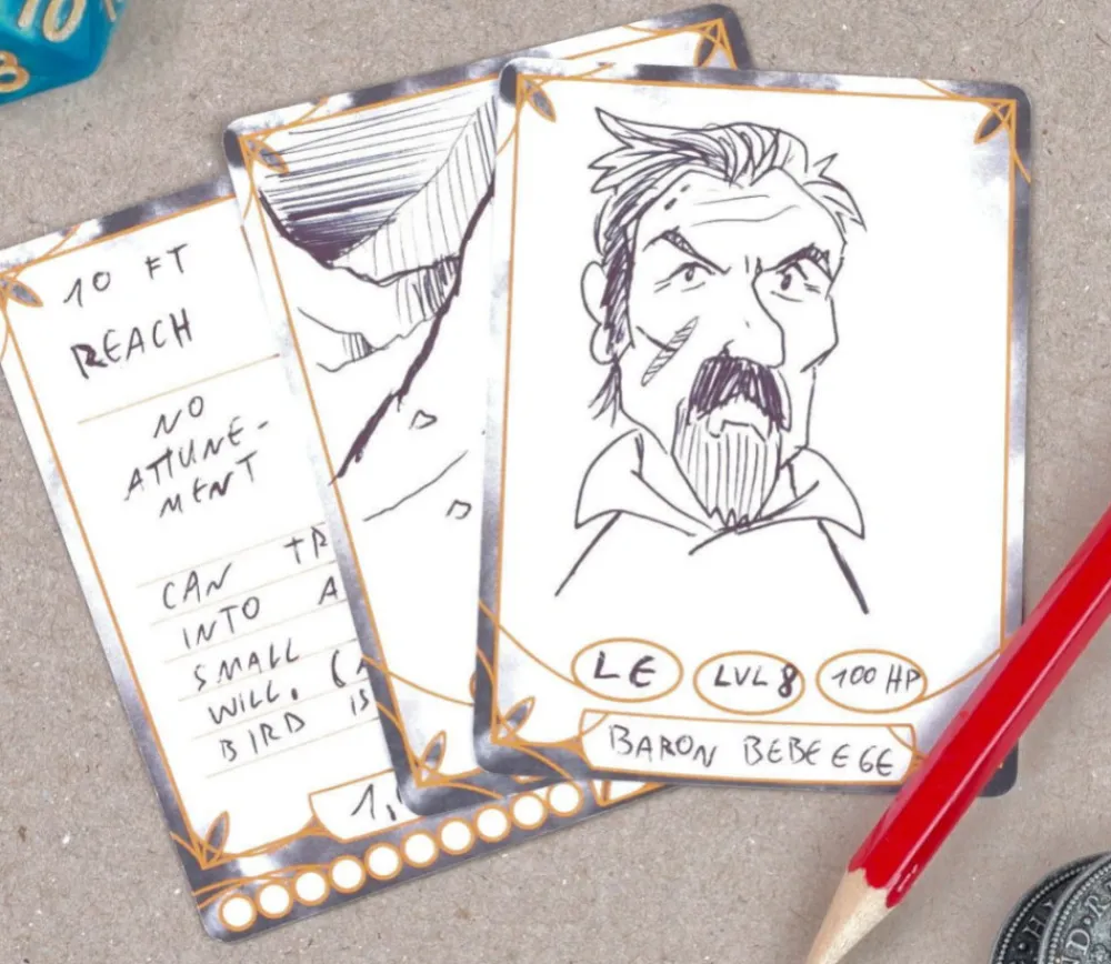 Tout Pour le Jeu Carte à jouer vierge pour jeu de rôle