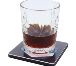 Tout Pour le Jeu Casse-tête hexagone bleu en bois avec sous-verre