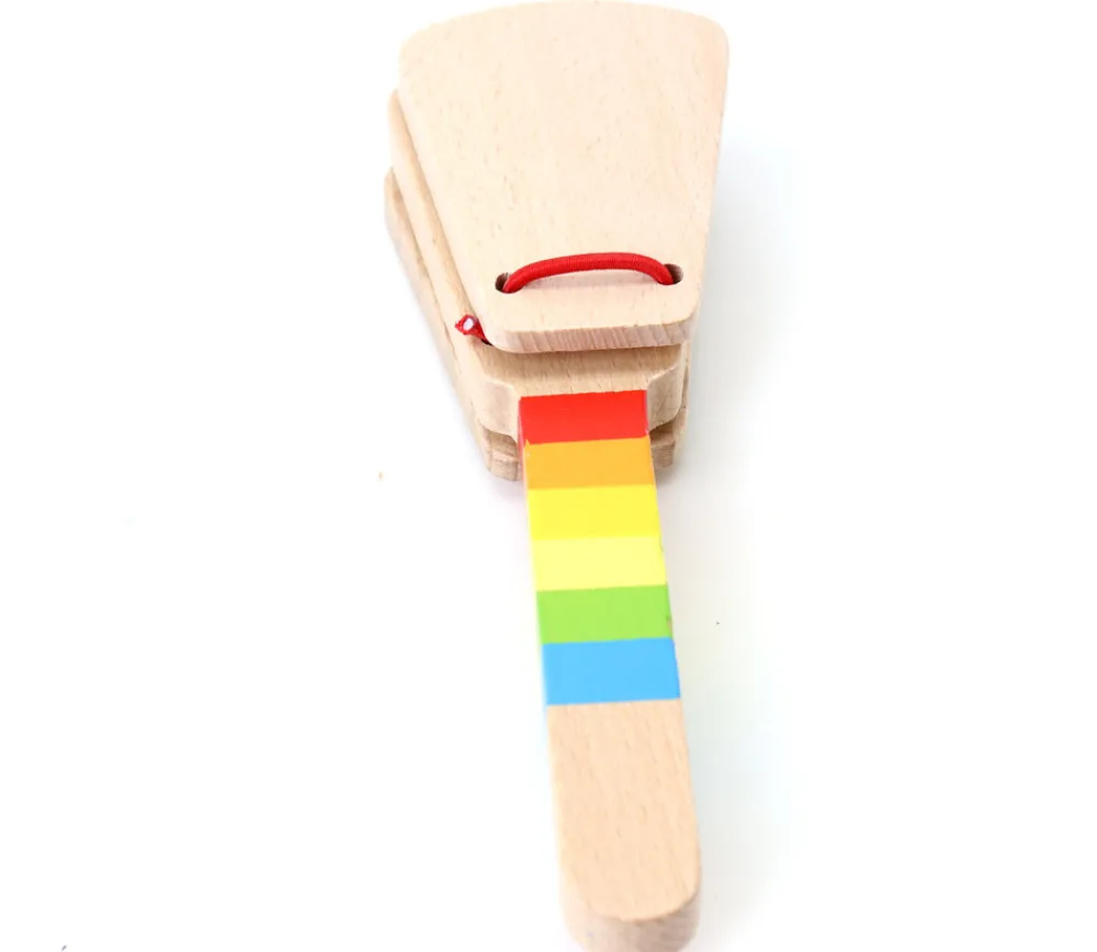 Tout Pour le Jeu Castagnette bois avec manche 15 cm - musique